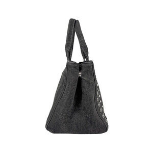 Prada Denim Bag Shoulder Black Canapa